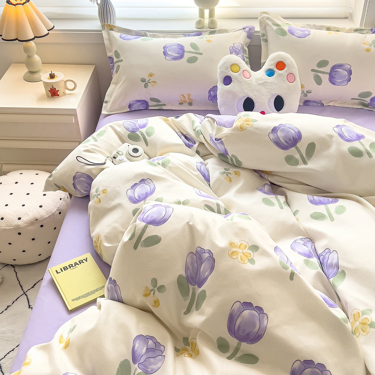 ins dormir desnudo cuatro piezas de sábanas de algodón imitación cubierta madre y bebé clase A dormitorio tres piezas de ropa de cama regalo