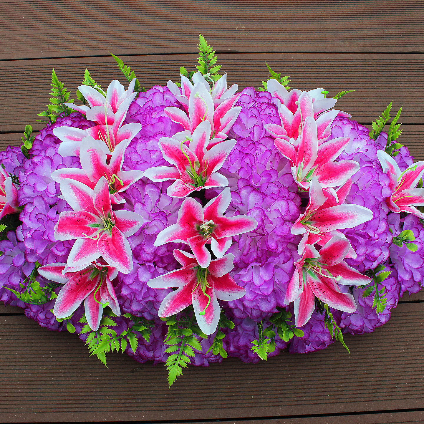 Dark pink Saylily+Purple