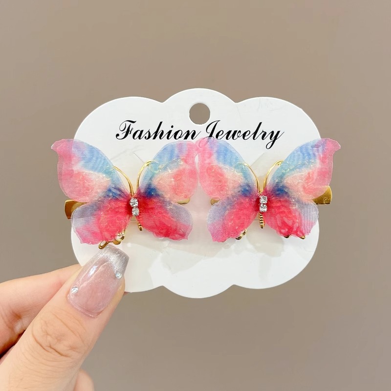Super hada mariposa horquilla accesorios para el cabello para niños niña bebé lindo tocado horquilla niña flequillo clip lateral tocado