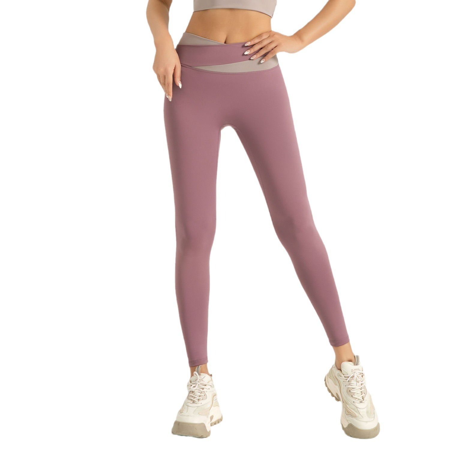 Área especial transfronteriza de empalme cruzado pantalonada cintura alta elevación de cadera forma fitness correr pantalones deportivos