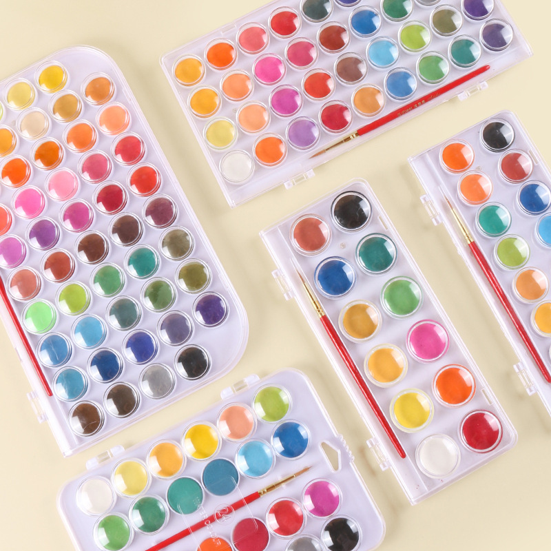 カブトムシ固形パテ水彩絵の具クロスボーダー12色28色36色透明水粉絵の具絵画セット|undefined