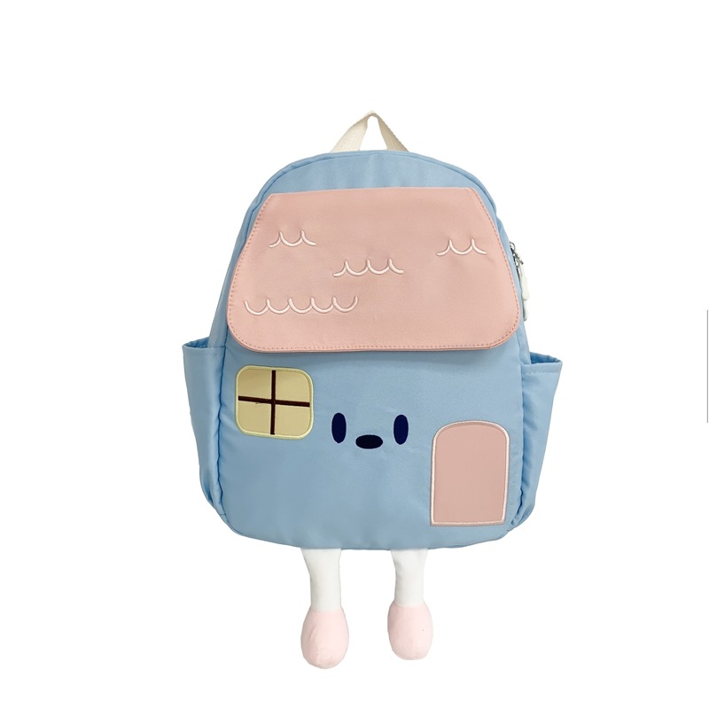 Mochila de dibujos animados para niños y niñas encantadora casa pequeña mochila escolar para estudiantes de jardín de infantes 2024 nuevo comercio exterior mochila infantil