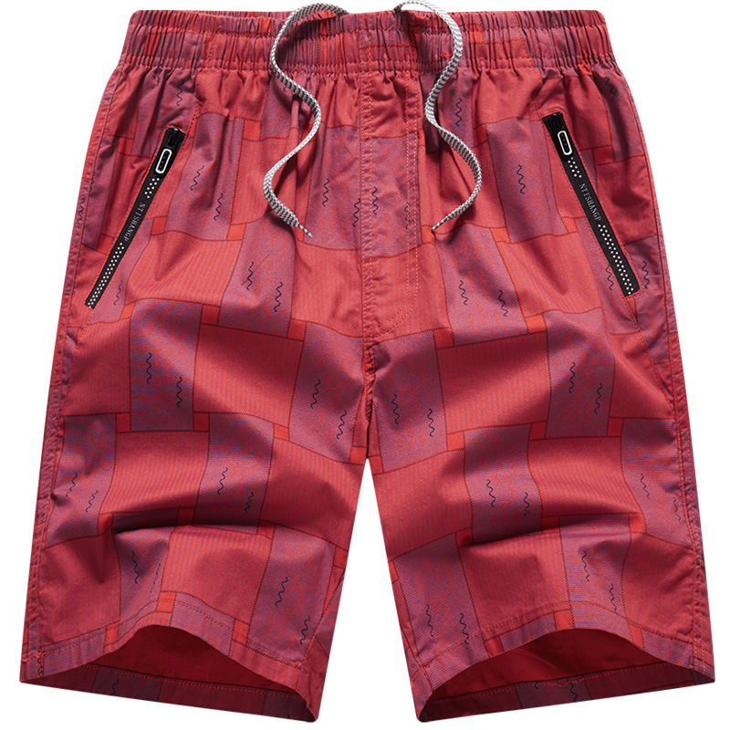 Men's Summer Pure Cotton Cargo Shorts Thin Loose Five Point Pants Casual Sports Beach Wear for Middle-Aged Fathers_viptrois.com