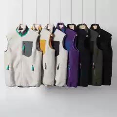 New Fall 2025 Faux Sheepskin Lining Vest Jacket for Men and Women Unisex Warm Fleece Casual Anti-Cold