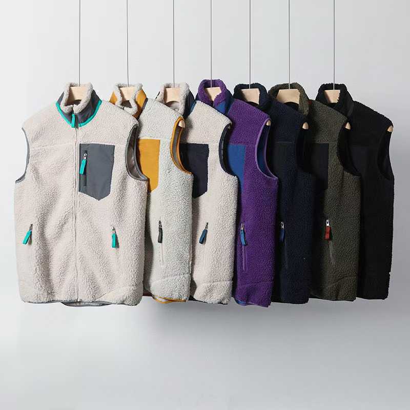 25 New Autum Anti-Lamb Velvet Vests, Vests, Men's and Women's Fleece Warm Sports and Leisure Anti-Cold and Warm