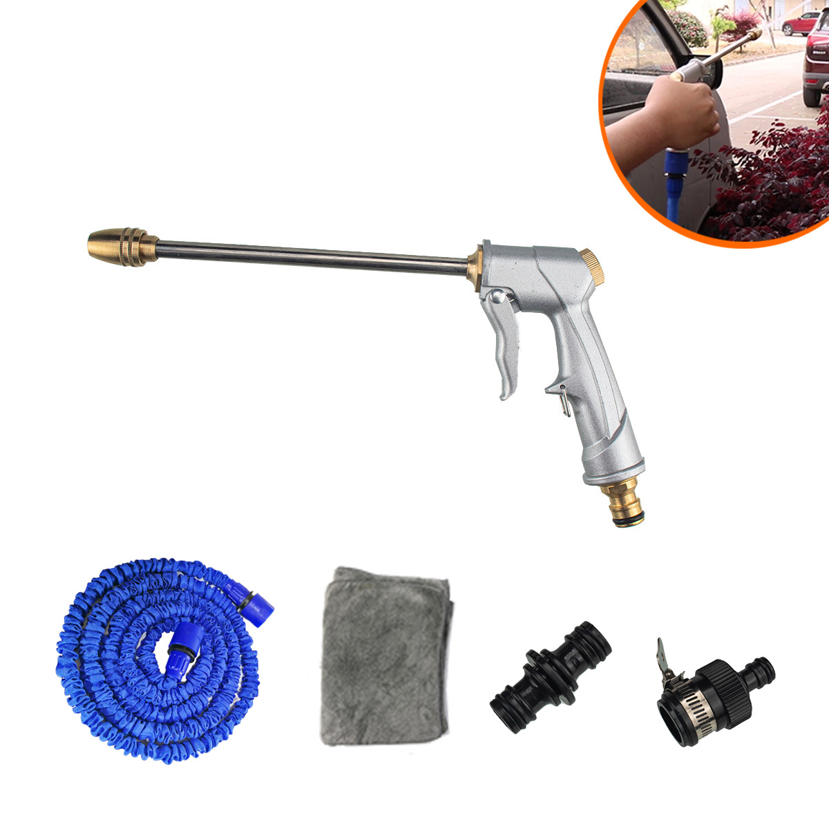 跨境批发 汽车清洗水枪 纯铜高压洗车水枪 汽车高压水枪