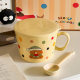 Ins Style Cute Bear Ceramic Instant Noodle Bowl with Lid Large Capacity Instant Noodle Cup Student Dormitory Instant Noodle Bowl Soup Bowl