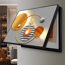 1CNG批發幾何現代輕奢入戶電表箱遮擋裝飾畫帶橫款餐廳客廳配電箱