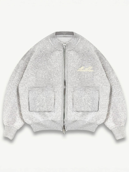 Trend knitted retro design sweater with zipper for men and women…