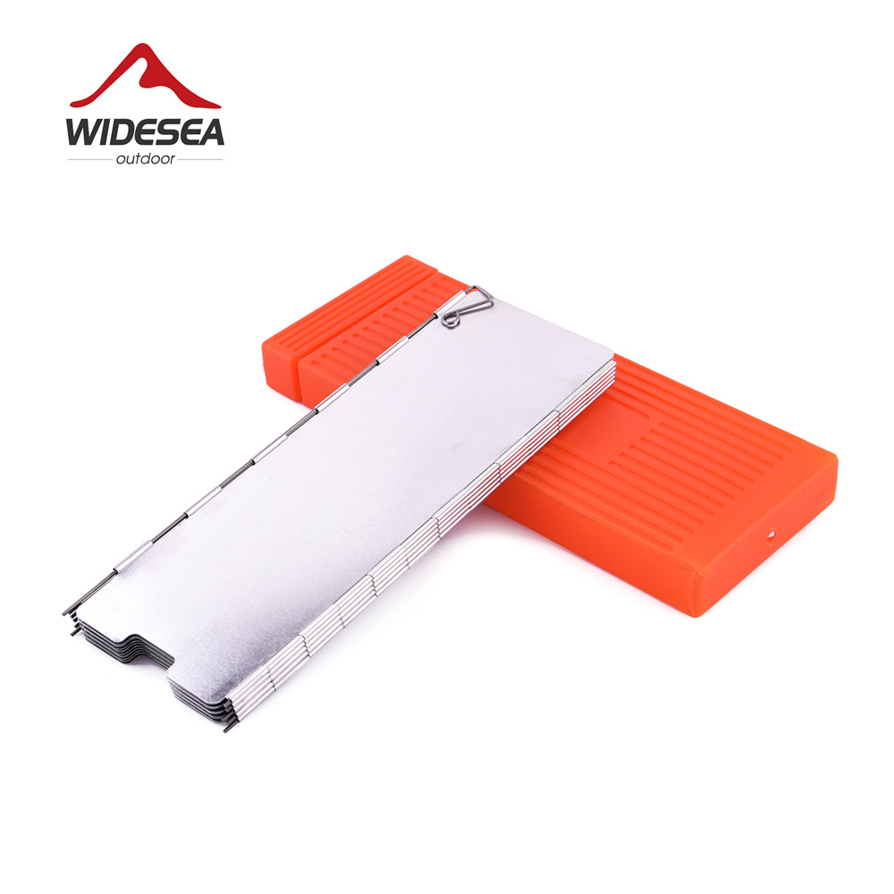 Widesea camping stove accessories outdoor windshield with box 9 pieces 10 pieces foldable aluminum windshield
