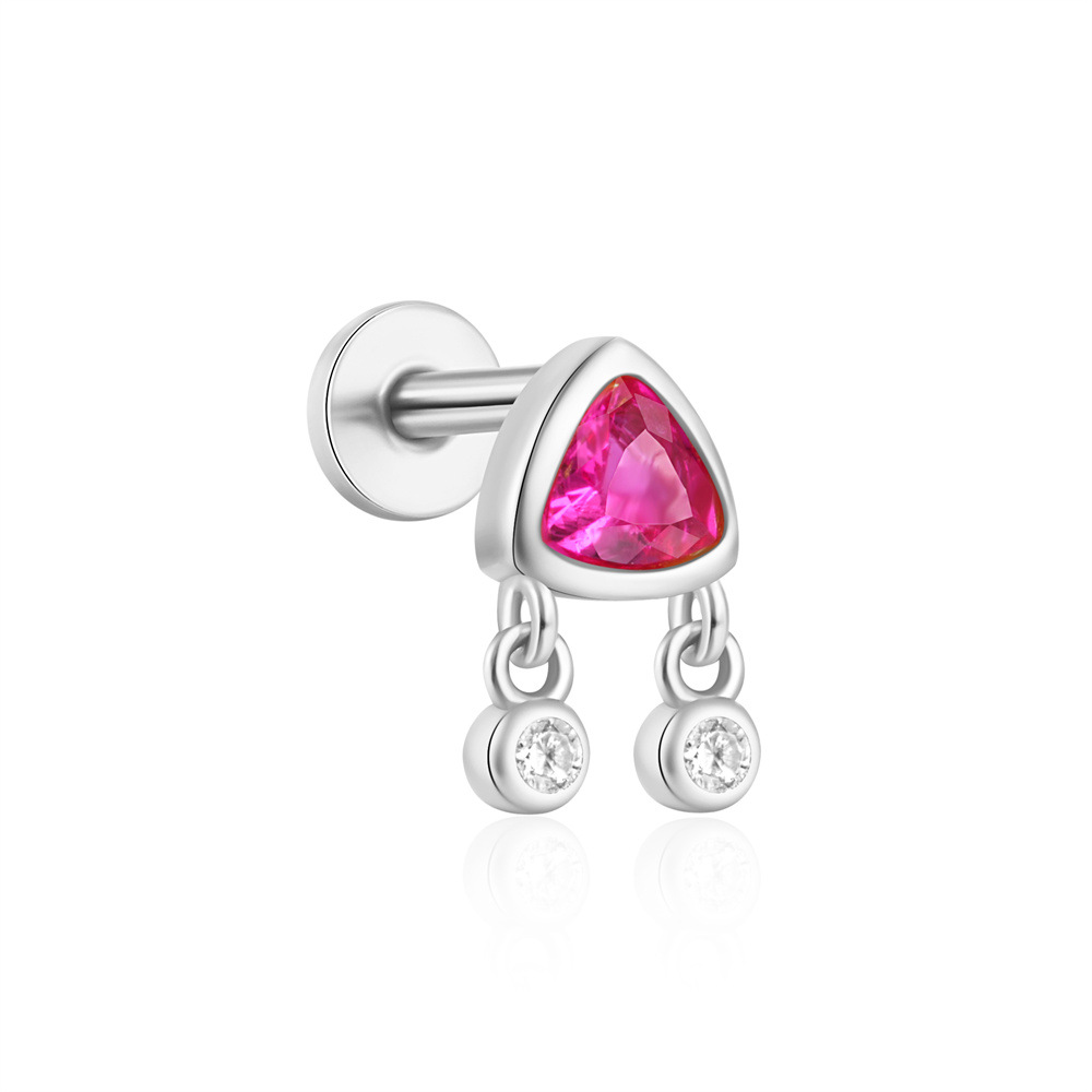 2g Weight Zircon Inlay Material Ear Studs Classification 1 Piece Quantity Daily, Street Occasion 925 Sterling Silver Material Geometric Pattern Women's Gender Plating Design Casual, Simple Style Style 1 Piece Ear Cartilage Rings & Studs Casual Simple Style Geometric 925 Sterling Silver Plating Zircon 60