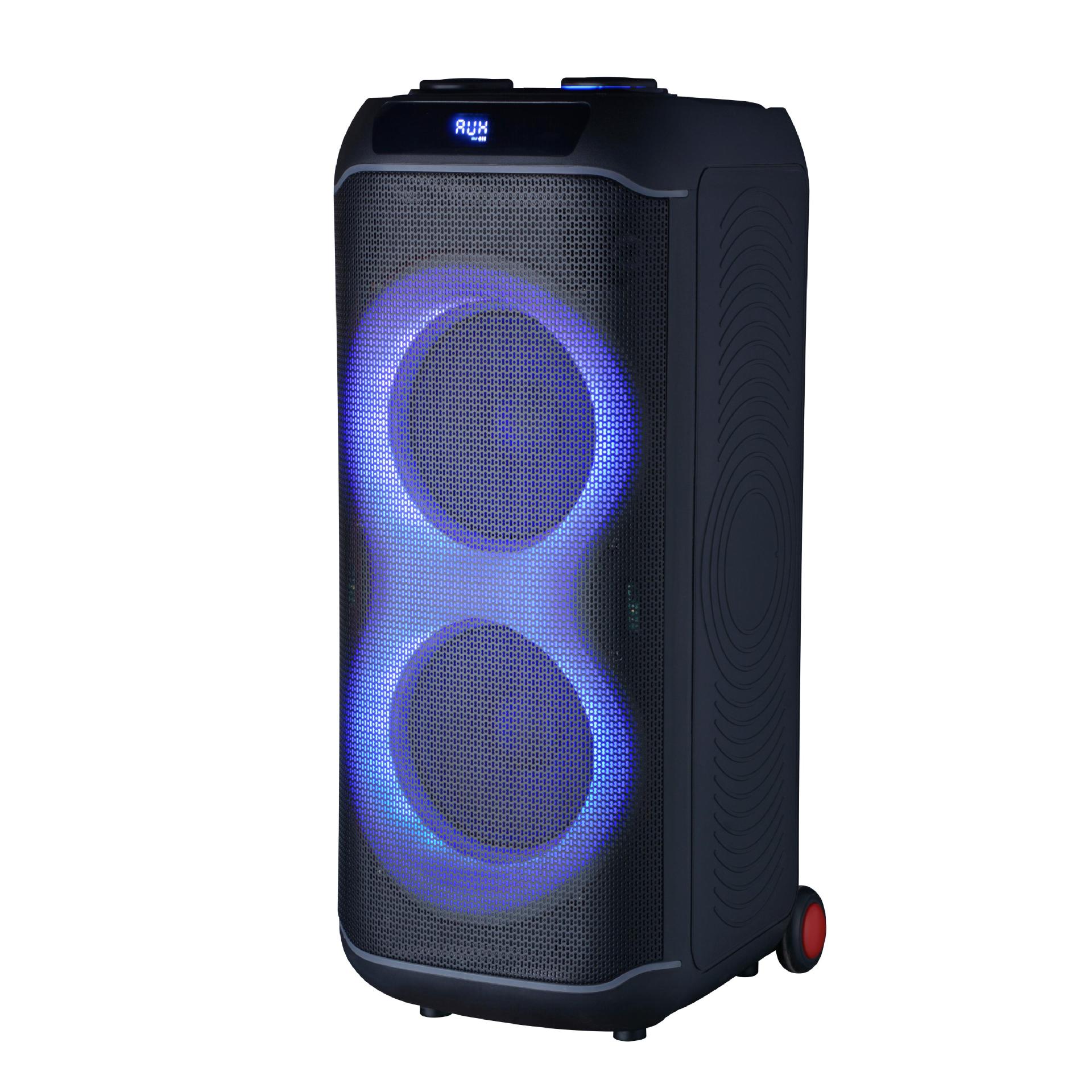 Kemi nuevo altavoz dual inalámbrico Bluetooth de 8 pulgadas al aire libre luces RGB subwoofer K-sonido