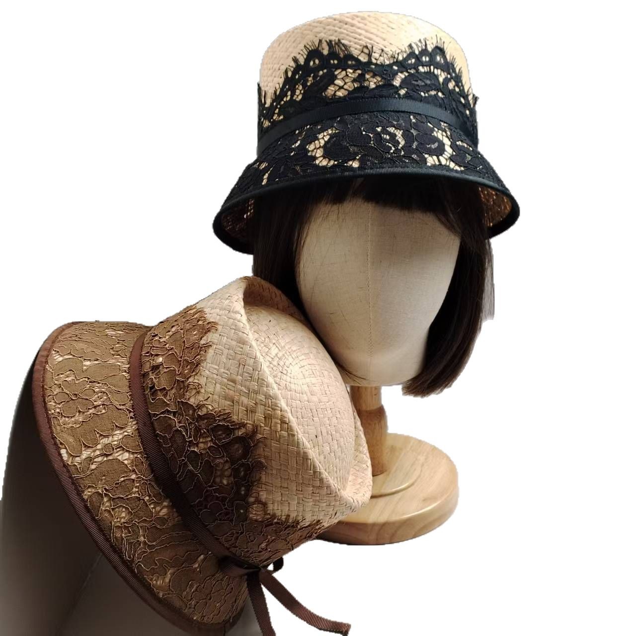 Cappello a secchiello in paglia stile francese elegante con fiocco_voghion.com