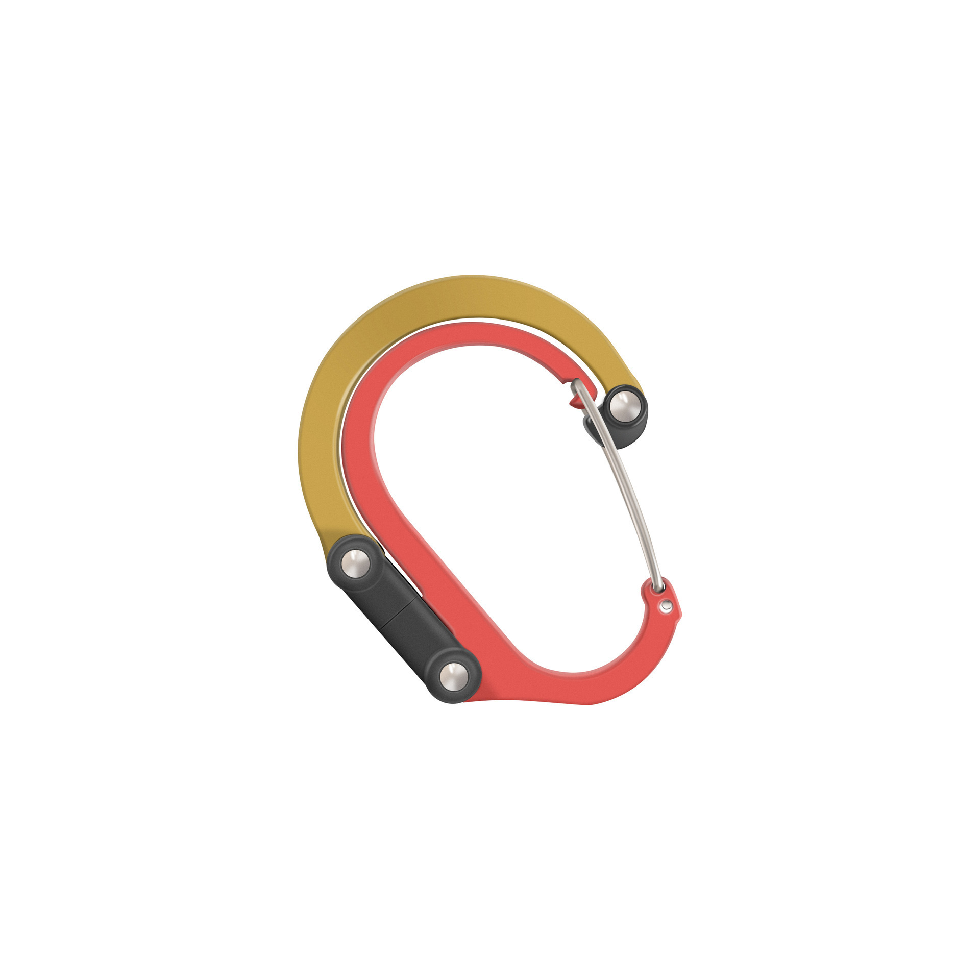 Mosquetón multifuncional al aire libre aleación de aluminio tipo D turismo montañismo escalada en roca hebilla rápida gancho giratorio de 360 grados al por mayor