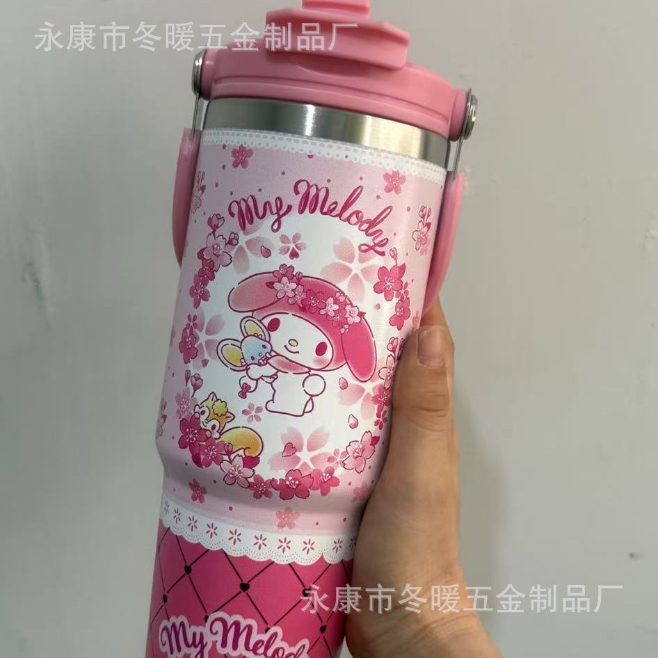 짱구텀블러 산리오 보온컵 고급스러운 외관 대용량 빨대컵 남녀 공용 30Oz 40Oz 자동차33 이미지 4