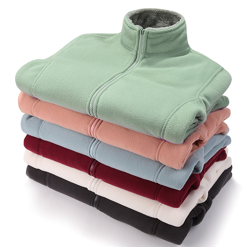 Women's Fleece Jacket with Extra Fleece Lining, Thickened Cardigan, Outdoor Fleece Coat, Men's Coral Fleece Standard Type Women's Fleece Jacket with Extra Fleece Lining, Thickened Cardigan, Outdoor Fleece Coat, Men's Coral Fleece Standard Type