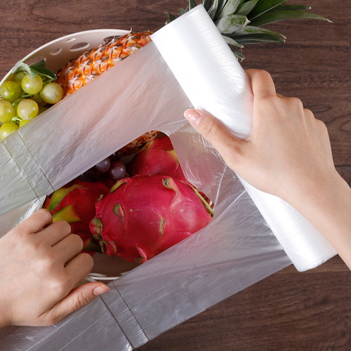 Meiya hand-tearable vest fresh-keeping bag refrigerator storage microwave heating PE material department store wholesale