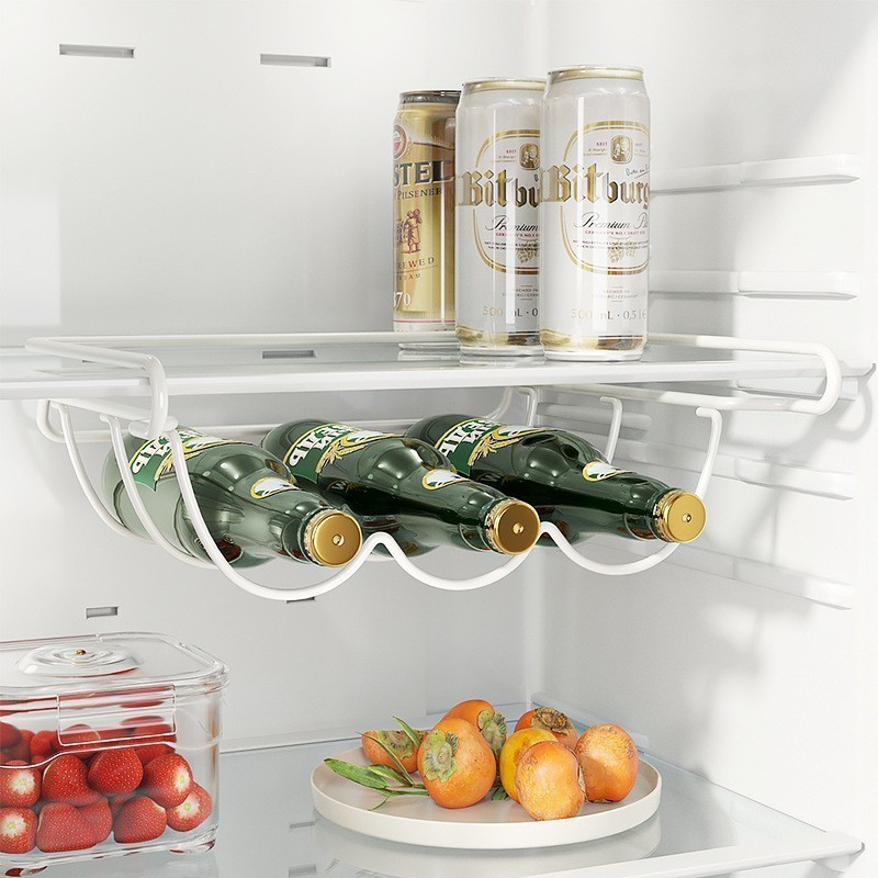Daily Household Kitchen Supplies Storage Rack Refrigerator Storage Rack Beer and Wine Storage Rack Creative Iron Art