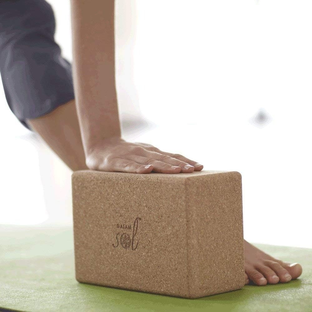 High-Density Cork Yoga Block, Dance Stretching Prop for Adults