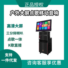 Manlong Audio 3385 大画面ビデオカラオケオールインワン屋外 KTV パフォーマンス歌うモバイルロードショースピーカー