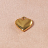 Solid pendant stainless steel heart-shaped, accessory, polishing cloth, simple and elegant design