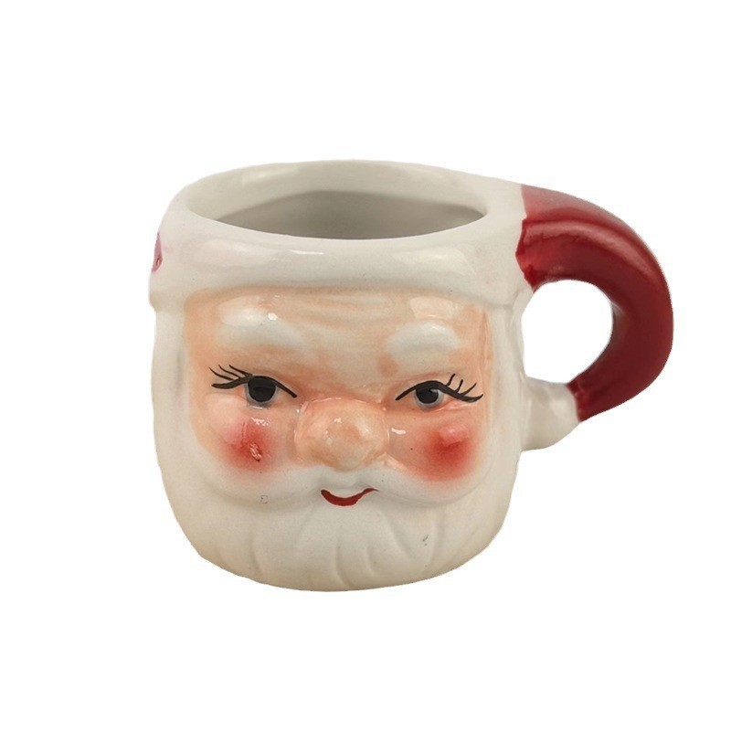 Navidad Santa taza de cerámica mini encantadora taza de regalo de vacaciones taza de café americana personalidad europea