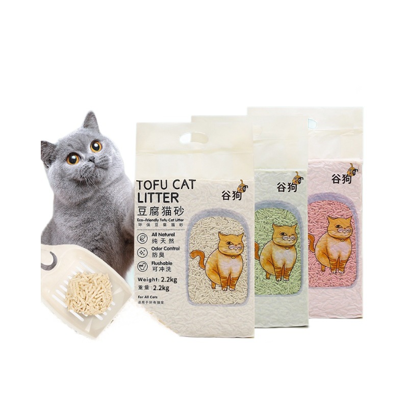 Arena de Tofu y Bentonita para Gato 2.2 kg Control de Olores para Limpieza de Gatos