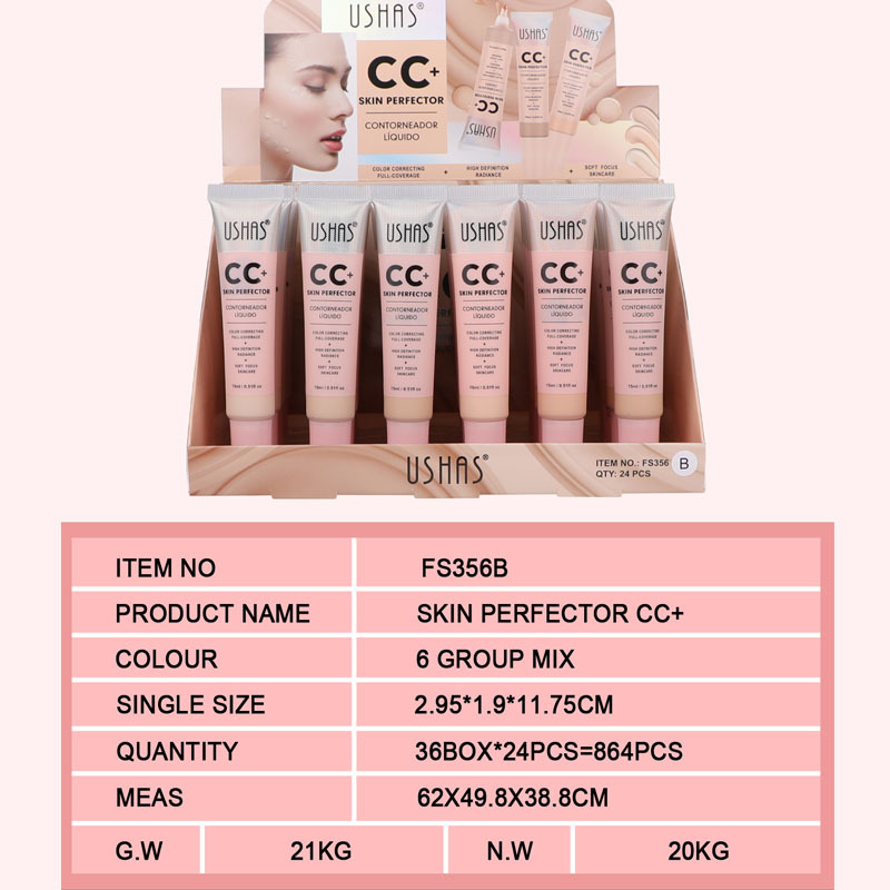 (caja de exhibición) concelador transfronterizo hidratante para aclarar la piel sin quitar el maquillaje base líquido concelador aislado 24 en una caja