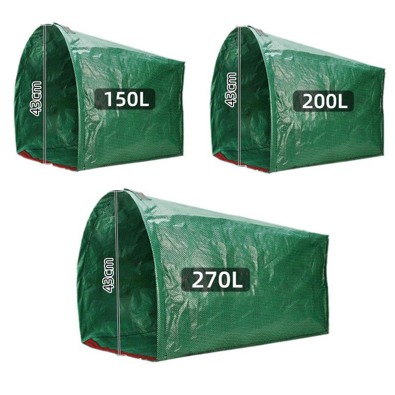 국경 간 정원 가방 정원 반원형 쓰레받기 잎 가방 수거 쓰레기 봉투 잎 가방 잎 보관 가방