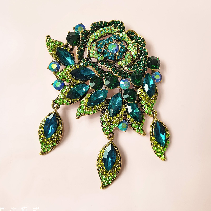 Broche vintage de luxe, grande taille, style baroque rétro élégant et classique, disponible en stock, vente en gros et dropshipping._voghion.com