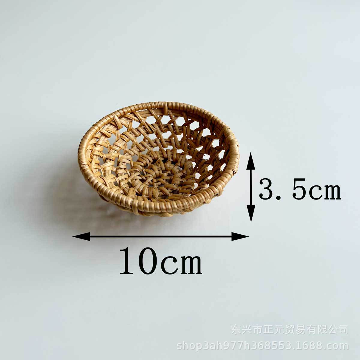 Vietnam al por mayor otoño ratán tejido cestas de almacenamiento de té cestas fugas de fruta cestas huecas casa tejidas pequeñas bandejas