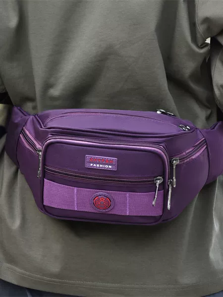 Cross-Border Fashion Waist Bag Korean Version Large Capacity Multi-Layer Sports Waist Bag Waterproof Oxford Cloth Outdoor Leisure Cycling Waist Bag