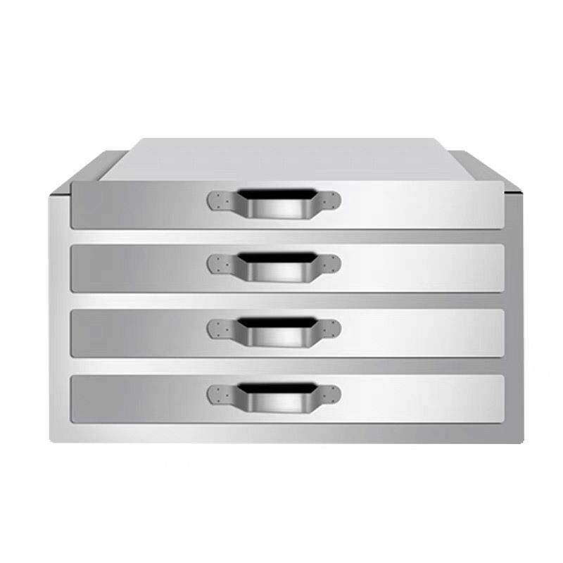 加厚加大不锈钢二层三抽50X50一抽一份粉撑商用抽屉式拉肠粉机