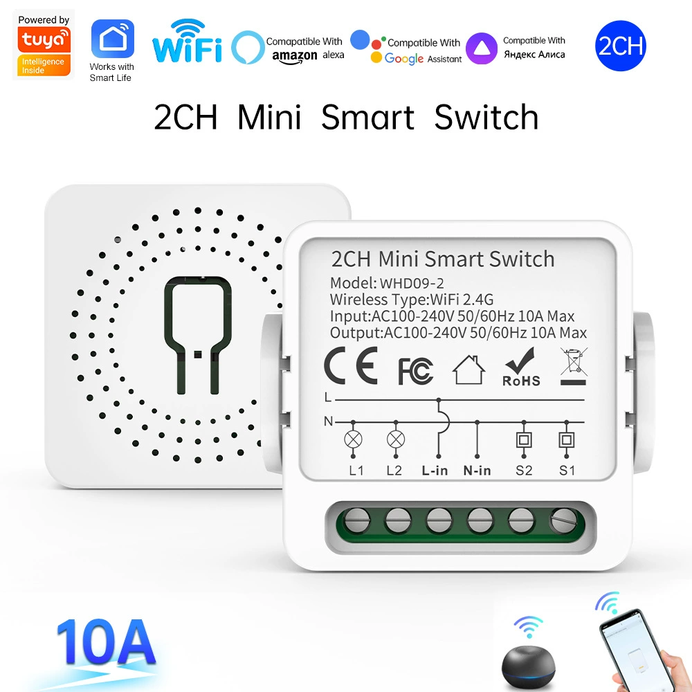 Graffiti WiFi/ZigBee Two Road Two Wave Multi -Road Access Zero Fire Modification Remote APP Voice Remote Cross -border