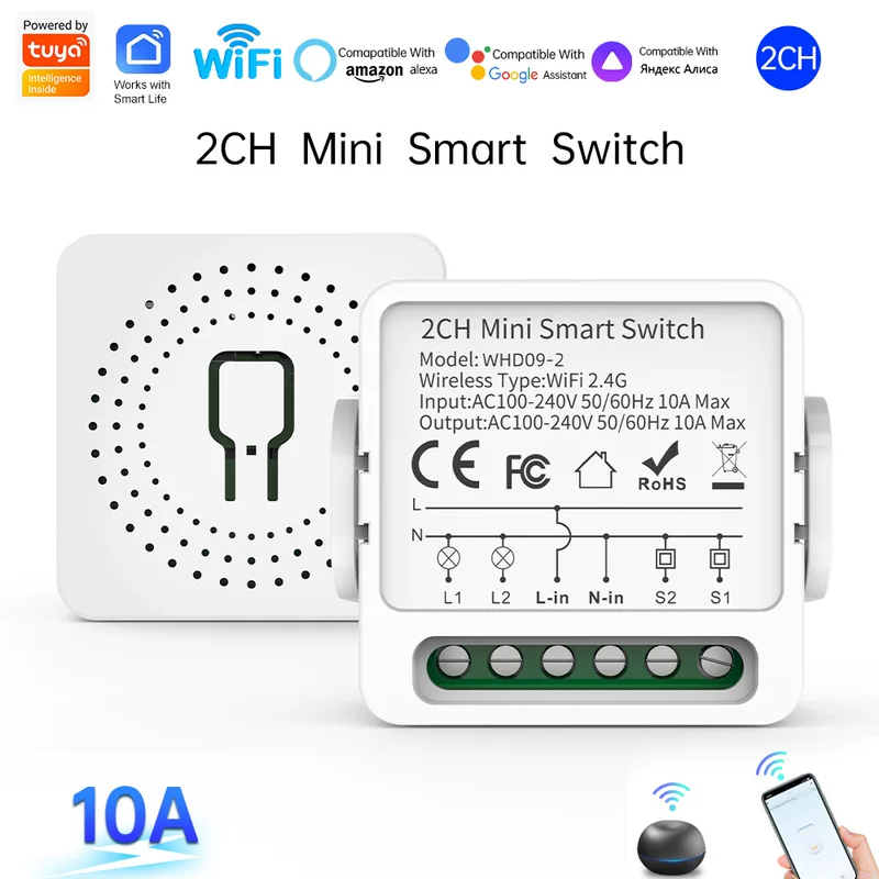 Graffiti WiFi/ZigBee Two Road Two Wave Multi -Road Access Zero Fire Modification Remote APP Voice Remote Cross -border