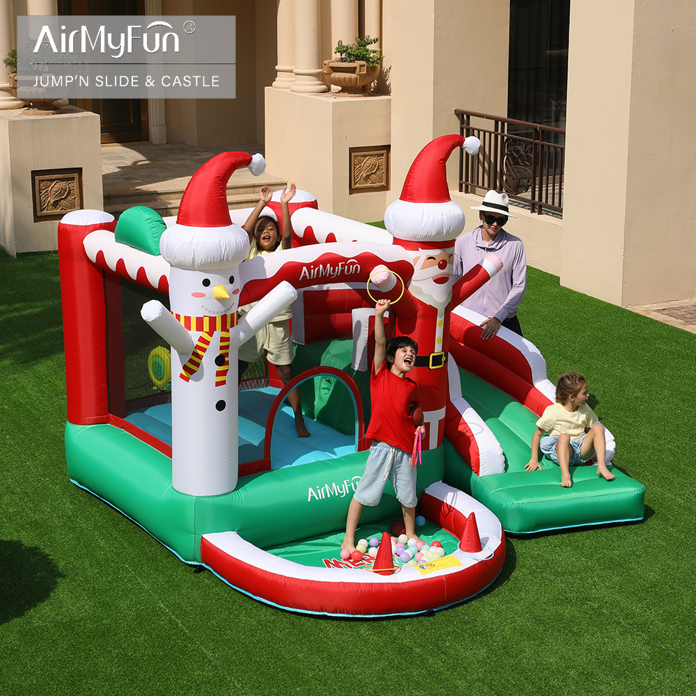 AMF | Castillo inflable para el hogar de Halloween castillo inflable para niños Castillo de fiesta tobogán inflable para niños