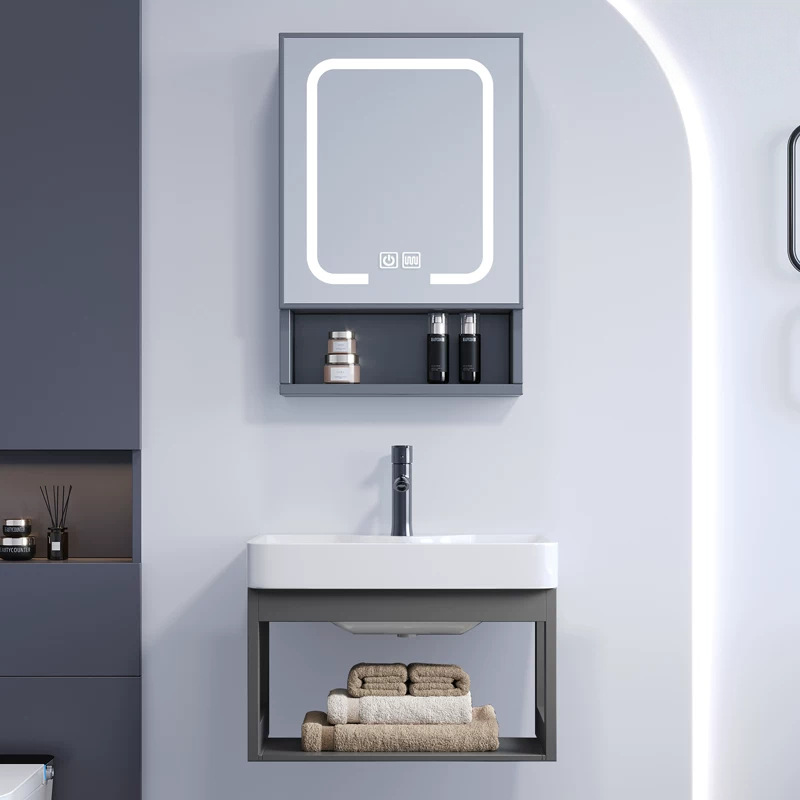 Cerámica colgante tipo pared balcón lavabo gabinete combinado pared colgante lavabo doméstico pequeño tipo baños gabinete colgante bandeja