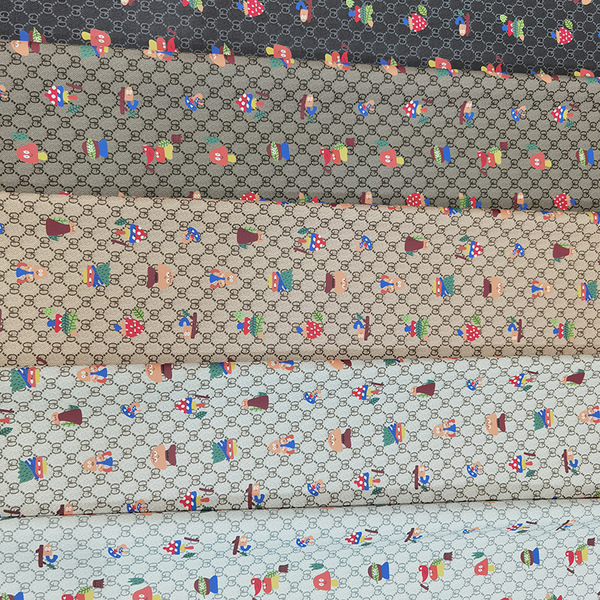 Manufacturer supplies new color leather mushroom pattern printed PVC…