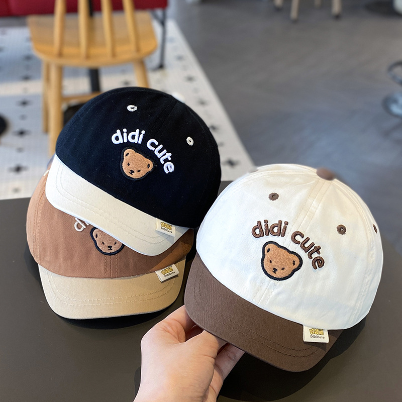 Sombrero de bebé primavera y otoño estilo delgado estilo coreano sombrero de visera de ala corta niños y niñas sombreado protector solar béisbol para bebés marea de primavera