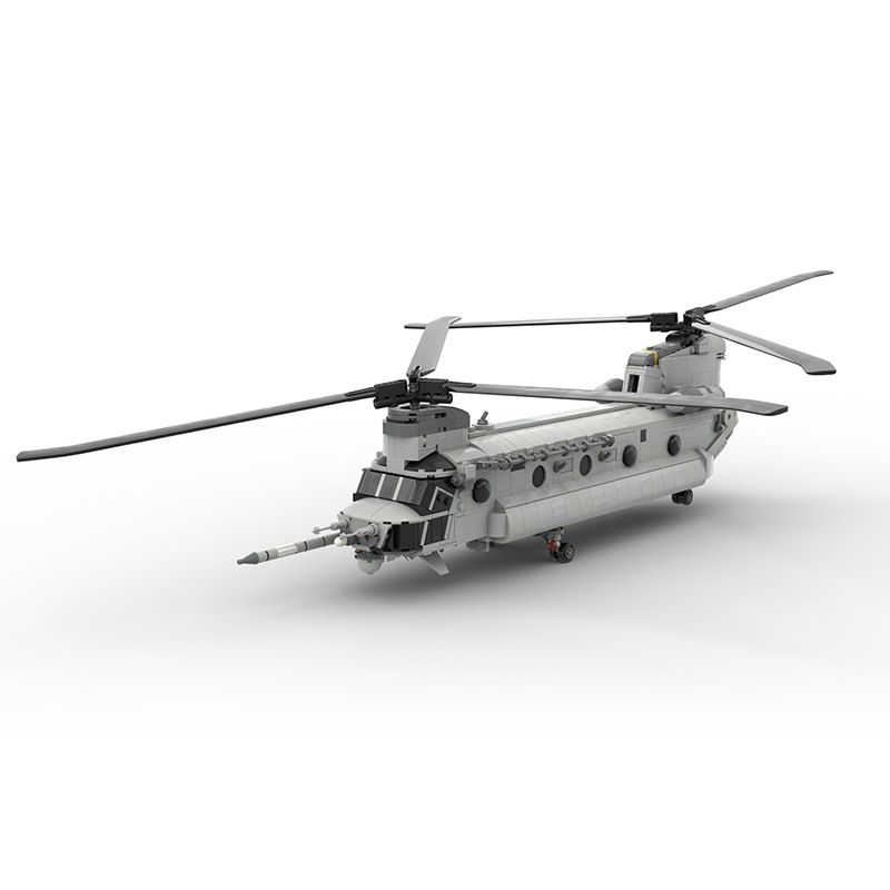 Military CH-47 Chinook Transportation Helicopter Model Block