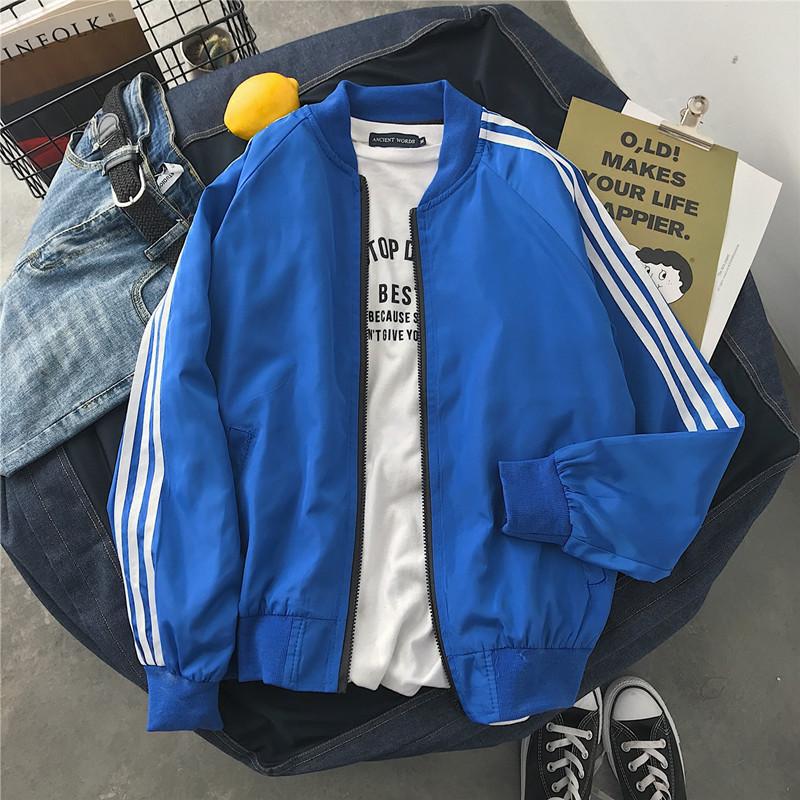 Autumn Thin Jacket Men's Korean Style Jacket Male Student Loose Casual bf Academy Style Men's Jacket Trouser Sportswear