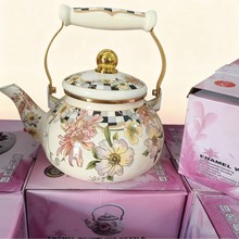 加厚珐琅搪瓷壶加热茶壶复古水壶泡茶壶多尺寸土耳其壶咖啡壶外贸