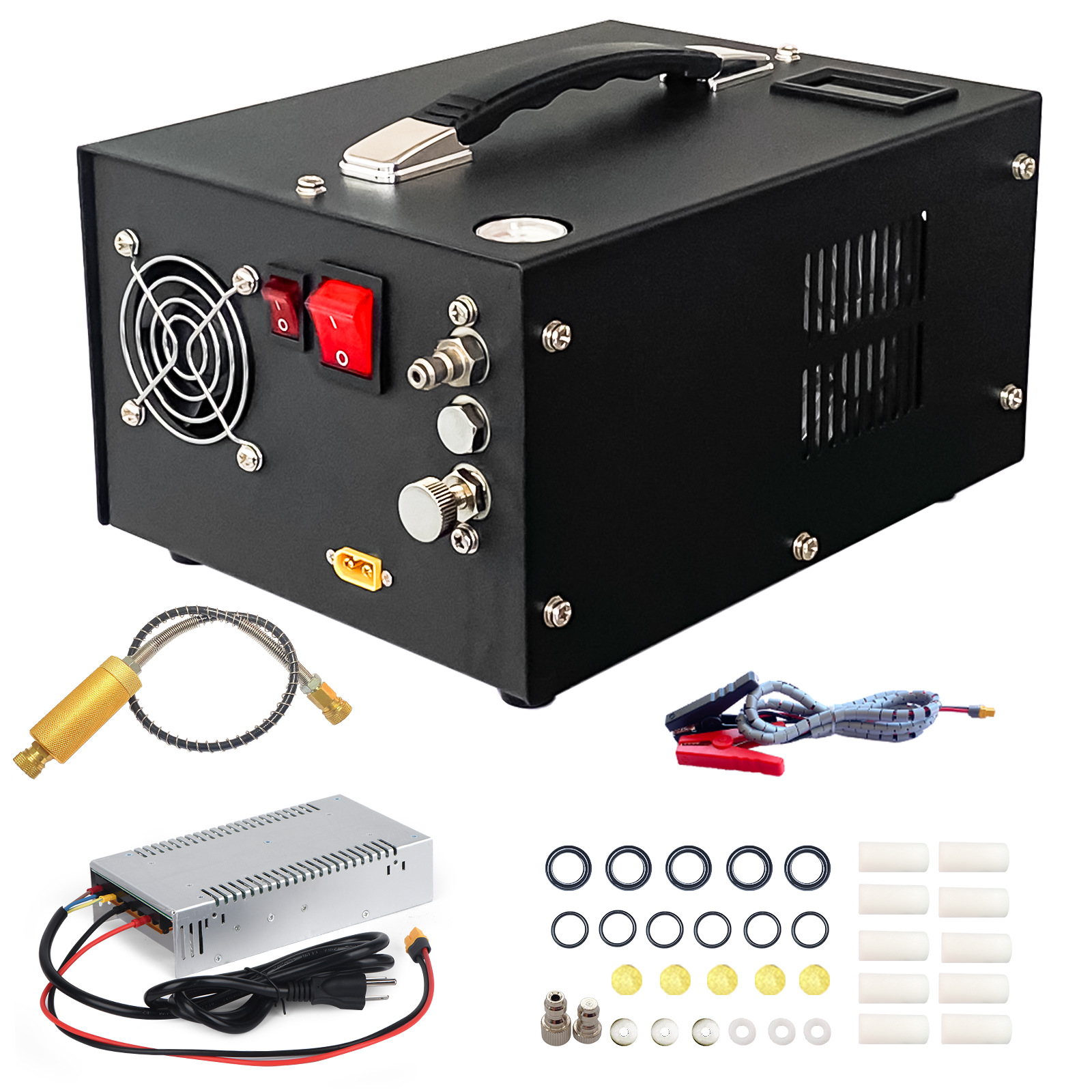 블랙 항공 플러그 110V-12V 미국 표준