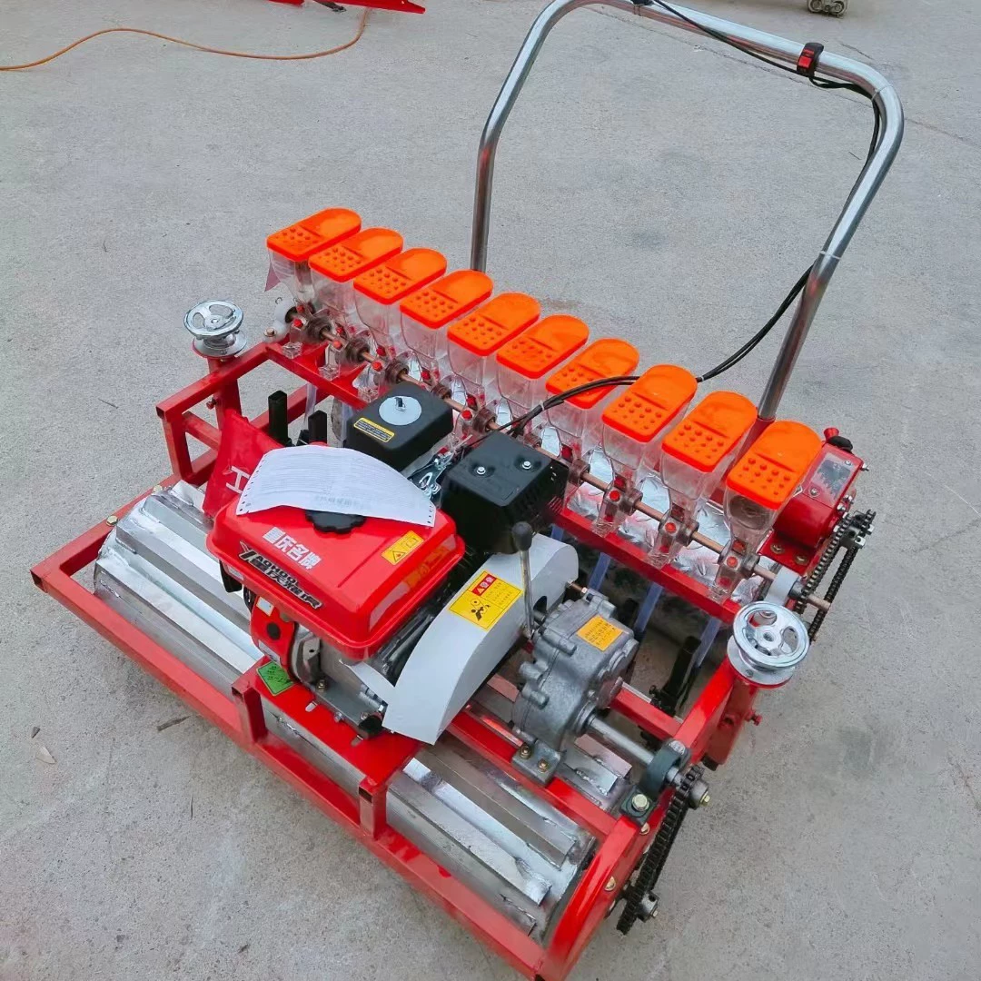 Многофункциональная сеялка для овощей, бензиновая 10-рядная сеялка для овощей, прецизионная сеялка для редиса и кориандра