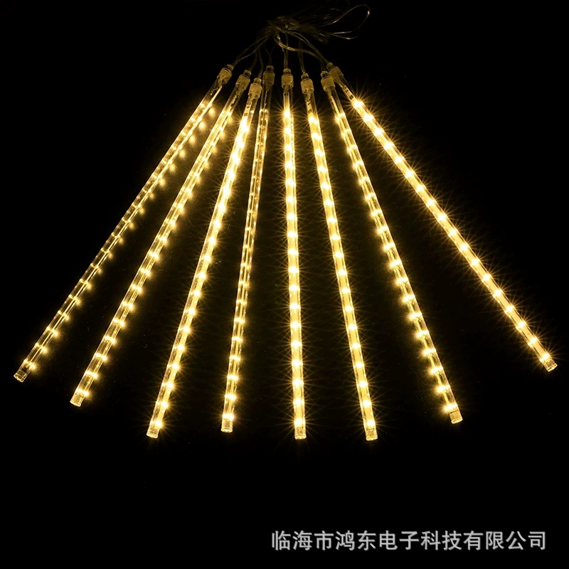 LED-стробы метеоритного дождя, модели на солнечной батарее или сетевые, водонепроницаемые трубки, длина 3.5–6.6 м