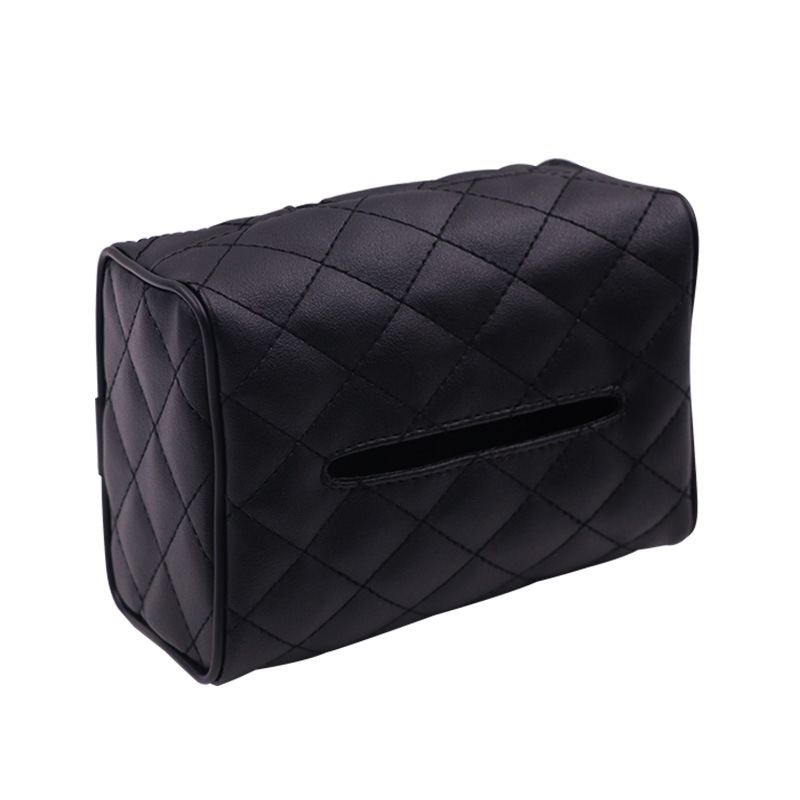 Caja de pañuelos de coche caja de pañuelos caja de reposabrazos de coche creativo silla colgante fijo multi-funcional bolsa de tejido de celebridad de Internet