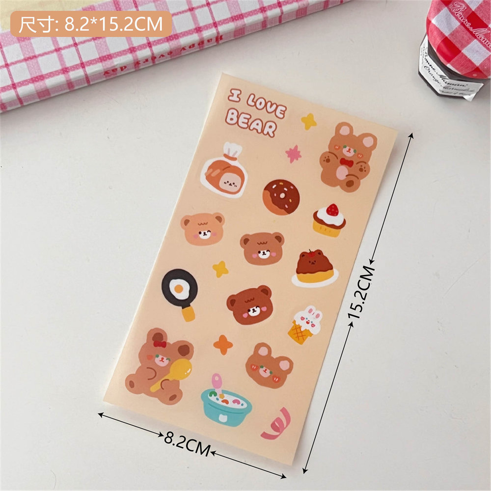 Original nueva comida Papa perro serie pegatinas ins estilo decorativo Diario Pegatinas de sellado lindo expresión facial pegatinas image 21