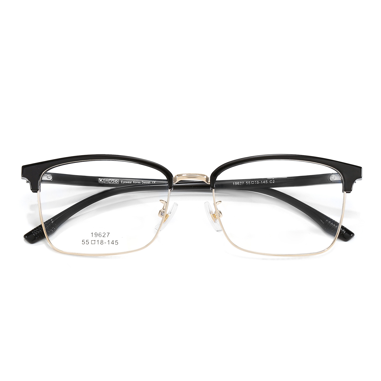 Moda retro transparente ceja marco de negocios casual miopía gafas marco cara grande especial Danyang gafas al por mayor