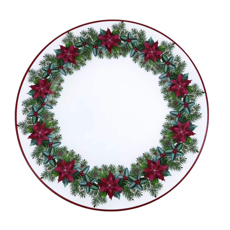 Sample Cross-Border Christmas Round Placemat Printing Amazon Popular Decorative Plate Plate Uv Printing Party Decoration Sample Cross-Border Christmas Round Placemat Printing Amazon Popular Decorative Plate Plate Uv Printing Party Decoration