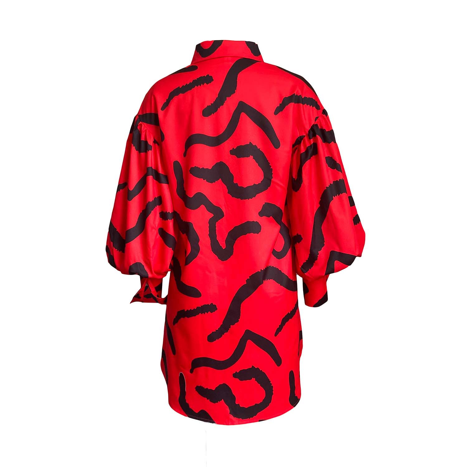Women Clothing Loose Printed Shirt Dress 7 Women Clothing Loose Printed Shirt Dress